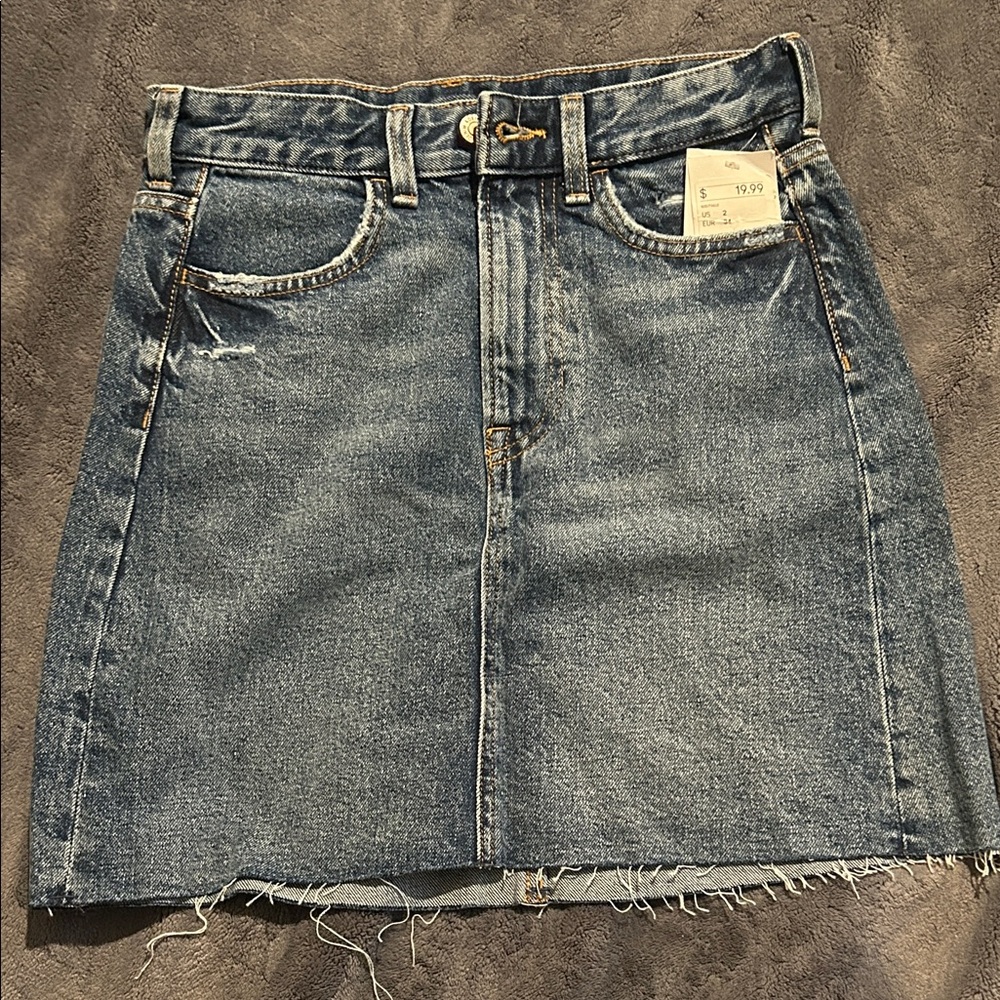 H&M Blue Denim Mini Skirt